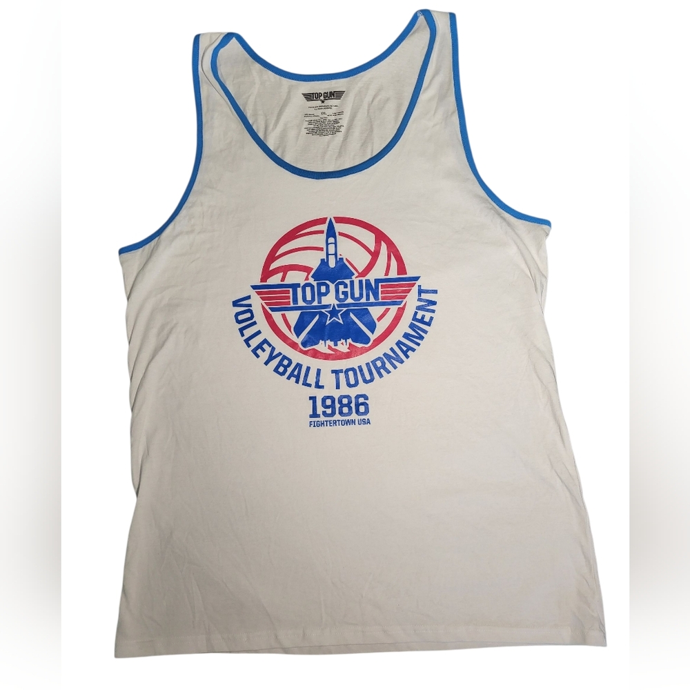 Men's Top Gun White Tank Top NWOT